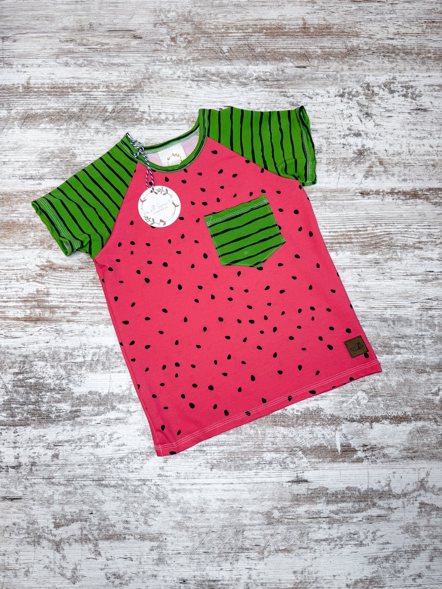 Pocket Raglan-Watermelon