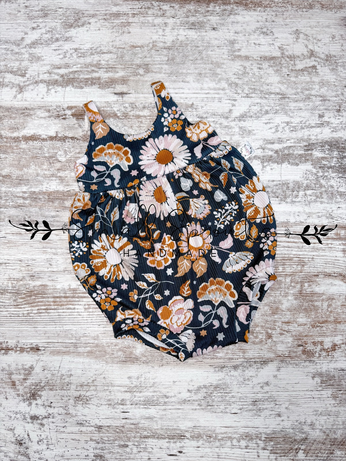 Bubble Romper-Dark Floral