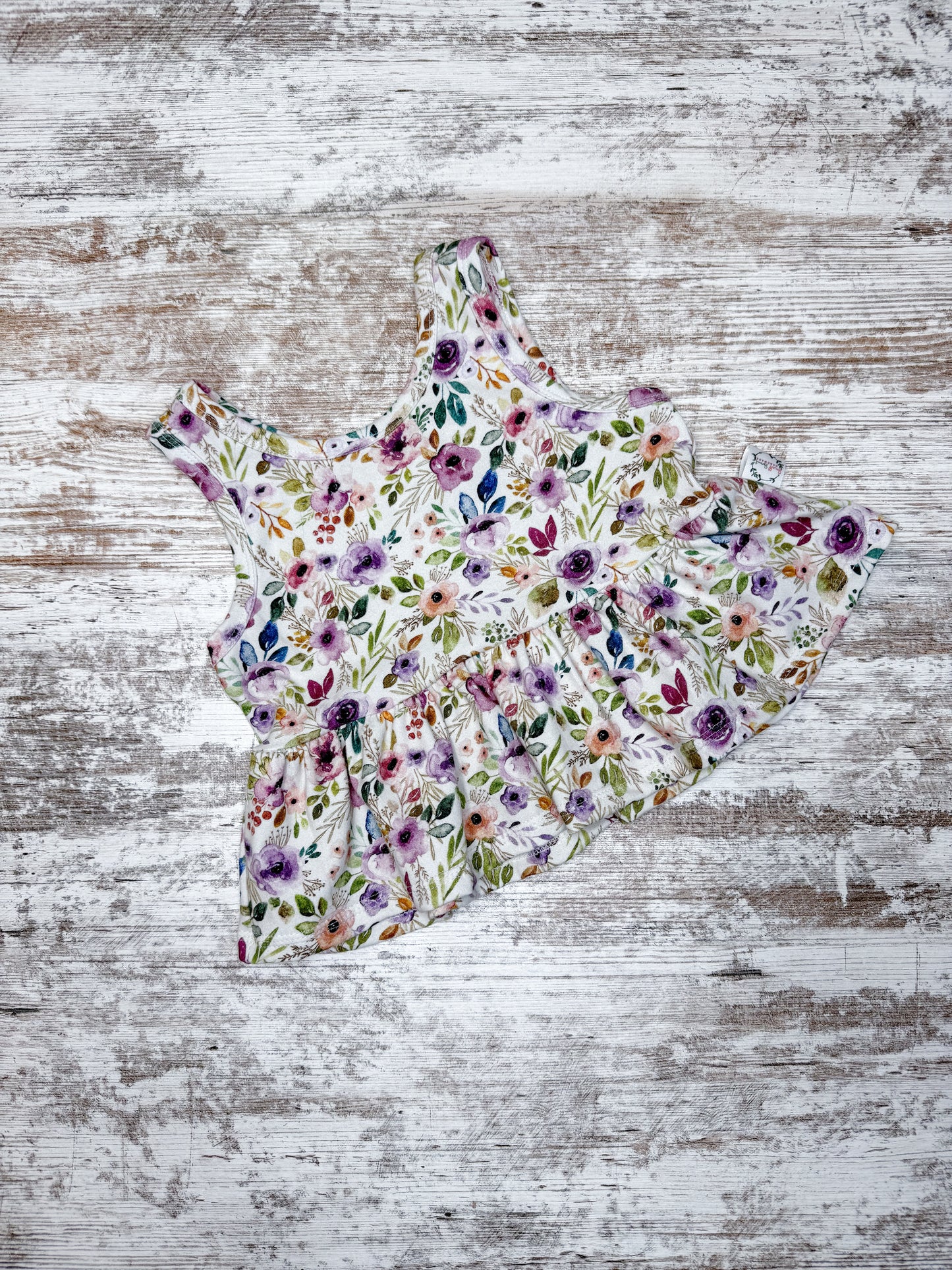 Crop Peplum-Boho Floral