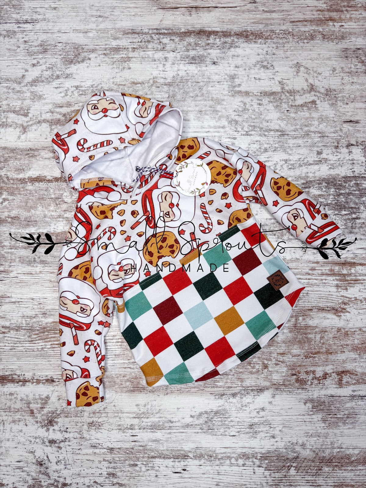 Hooded Dolman Tee-Santa Mugs
