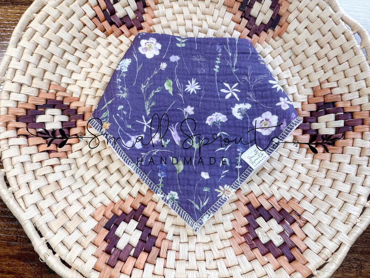Drool Bib-Purple Floral