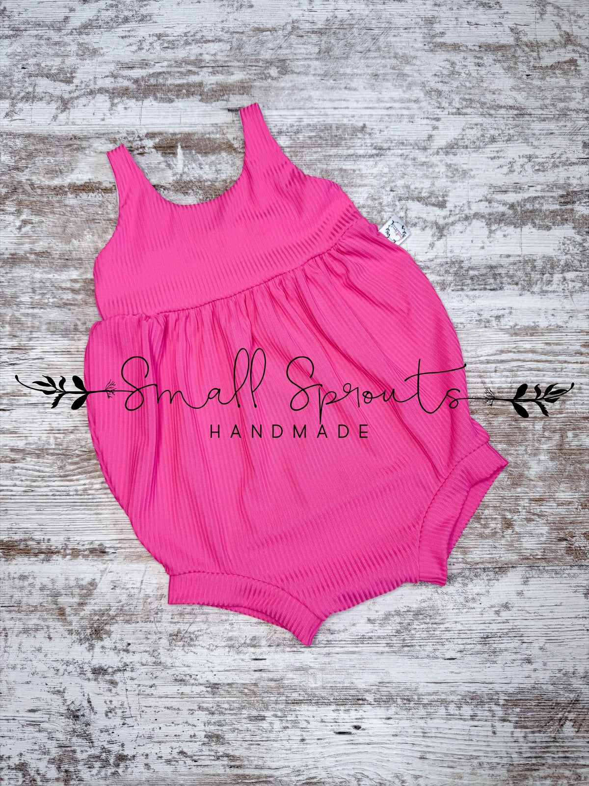 Bubble Romper-Neon Pink
