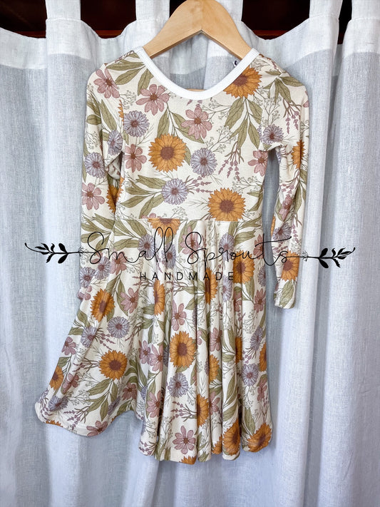 Twirl Dress (Unlined)-Vintage Floral