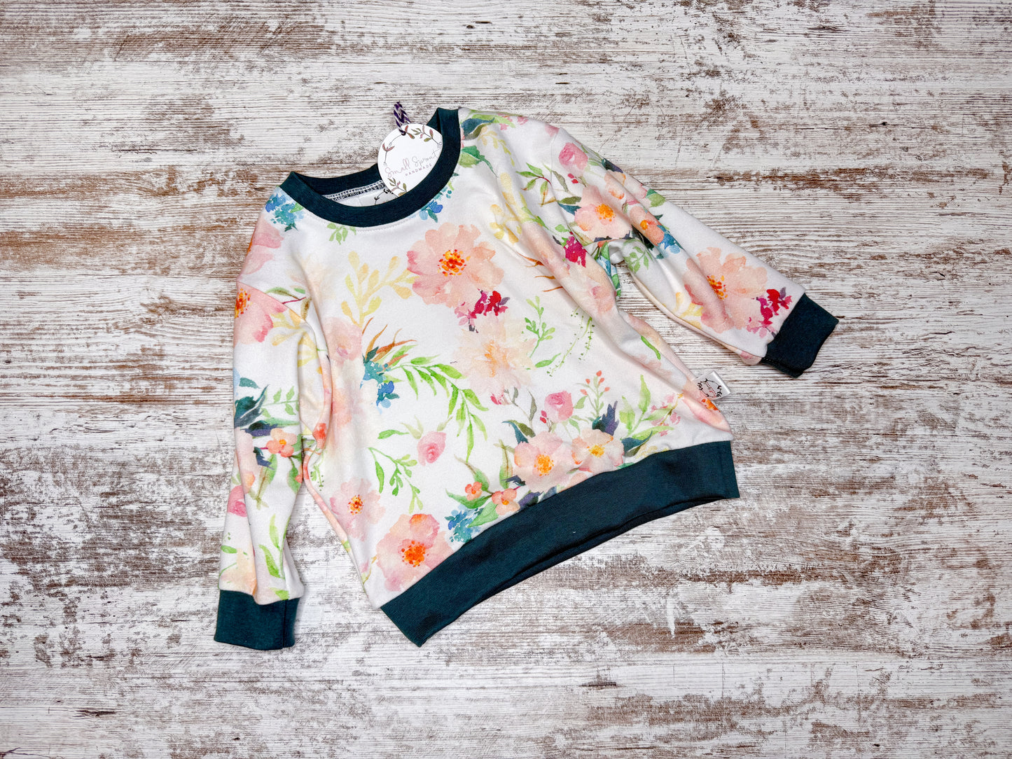 Lounge Sweatshirt-Pink Floral