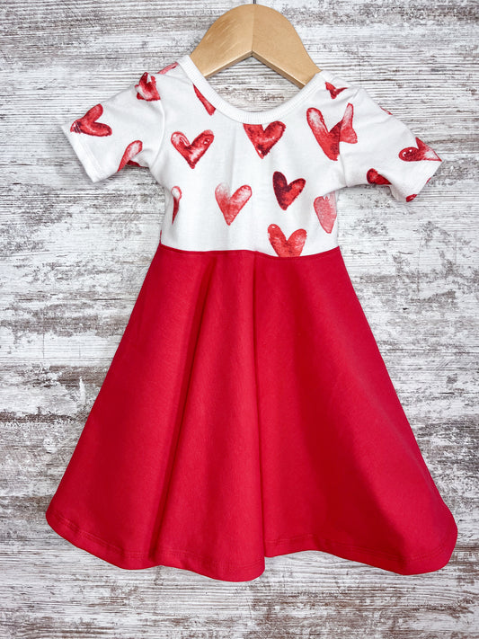 Twirl Dress-Valentine Hearts