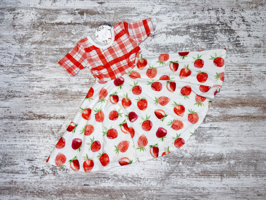 Twirl Dress-Strawberries