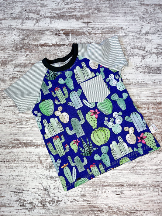 Pocket Raglan Tee-Cactus