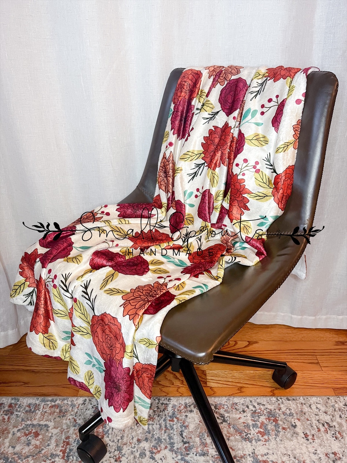 Minky Blanket 50”x60”-Charlotte Floral