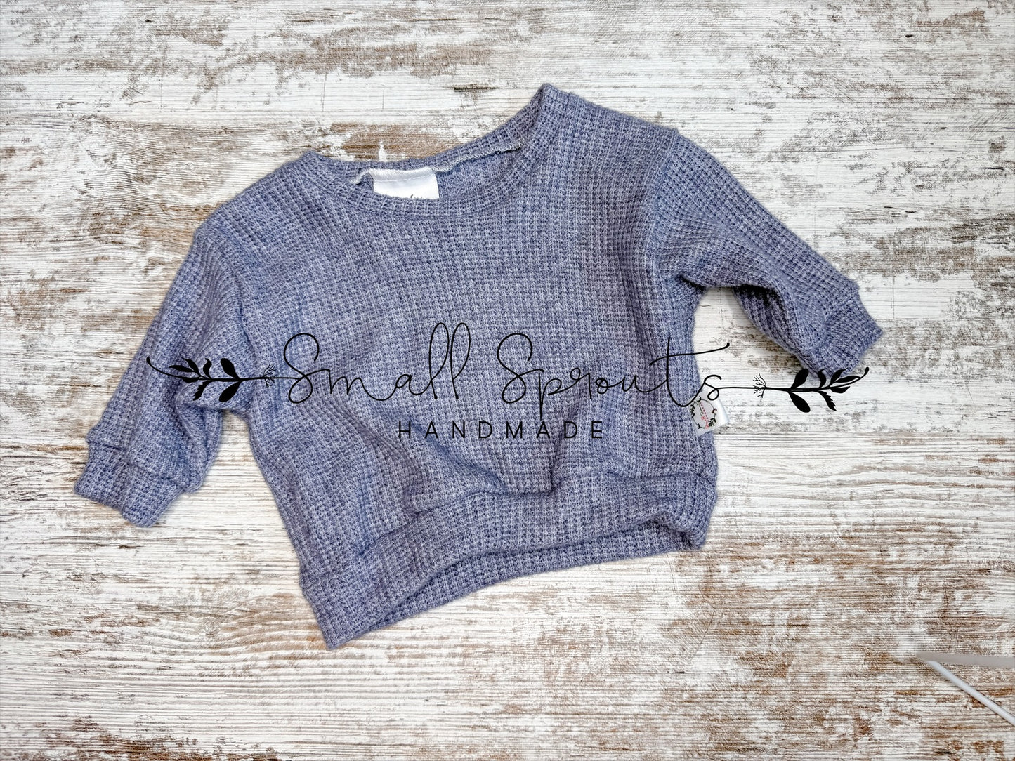 Lounge Sweatshirt-Waffle Denim