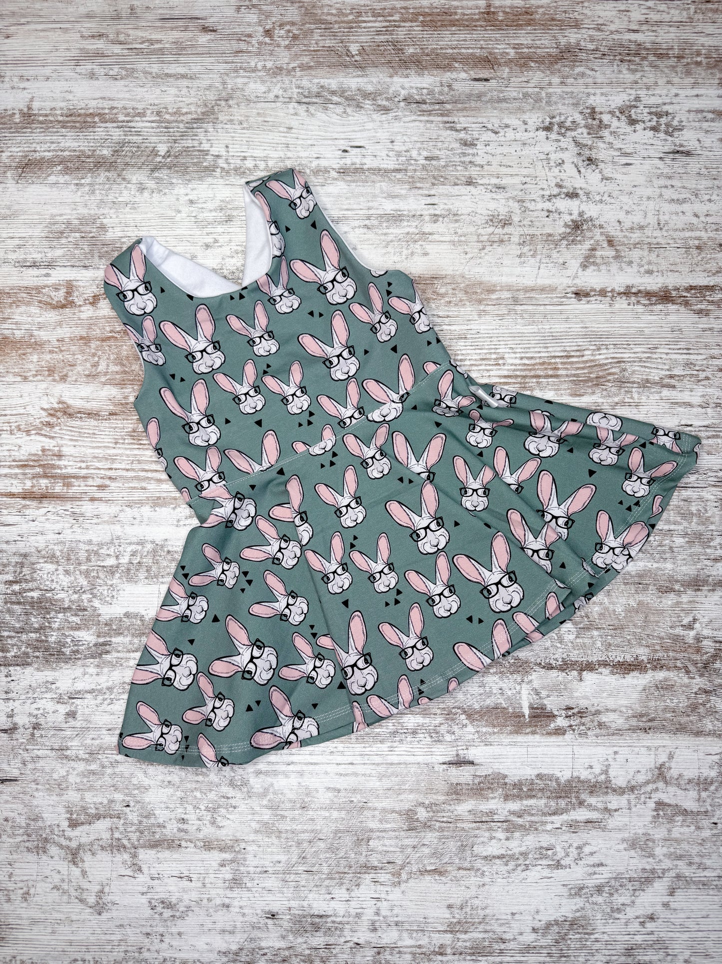 Crossback Twirl Peplum-Bunnies