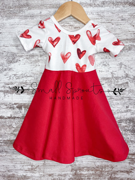 Twirl Dress (Unlined)-Hearts