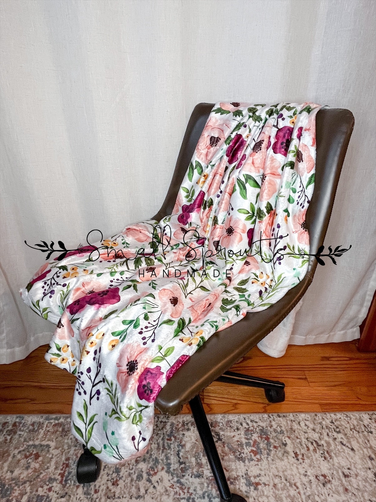 Minky Blanket 50”x60”-Millie Floral