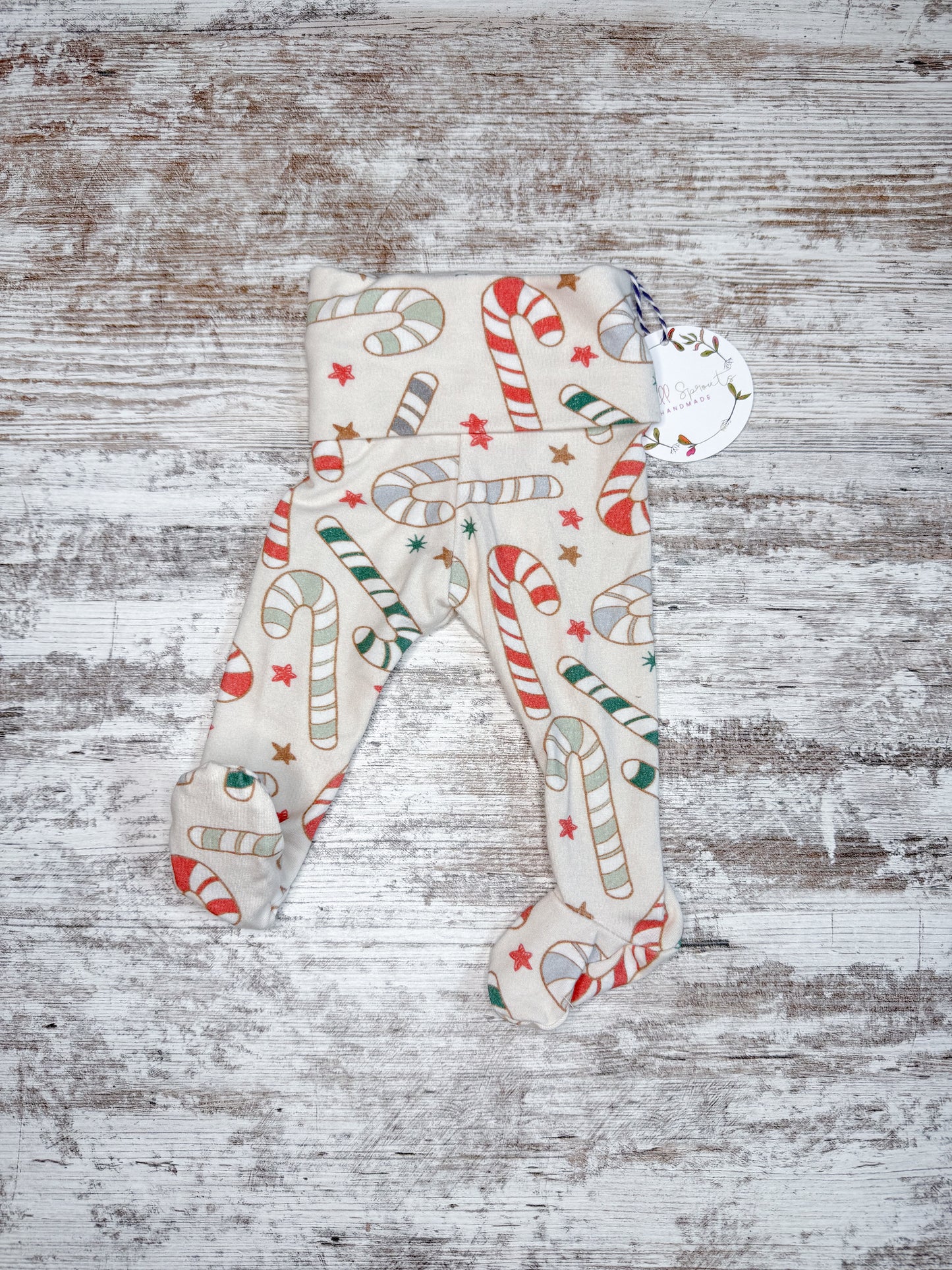 Cozy Footies-Candy Canes