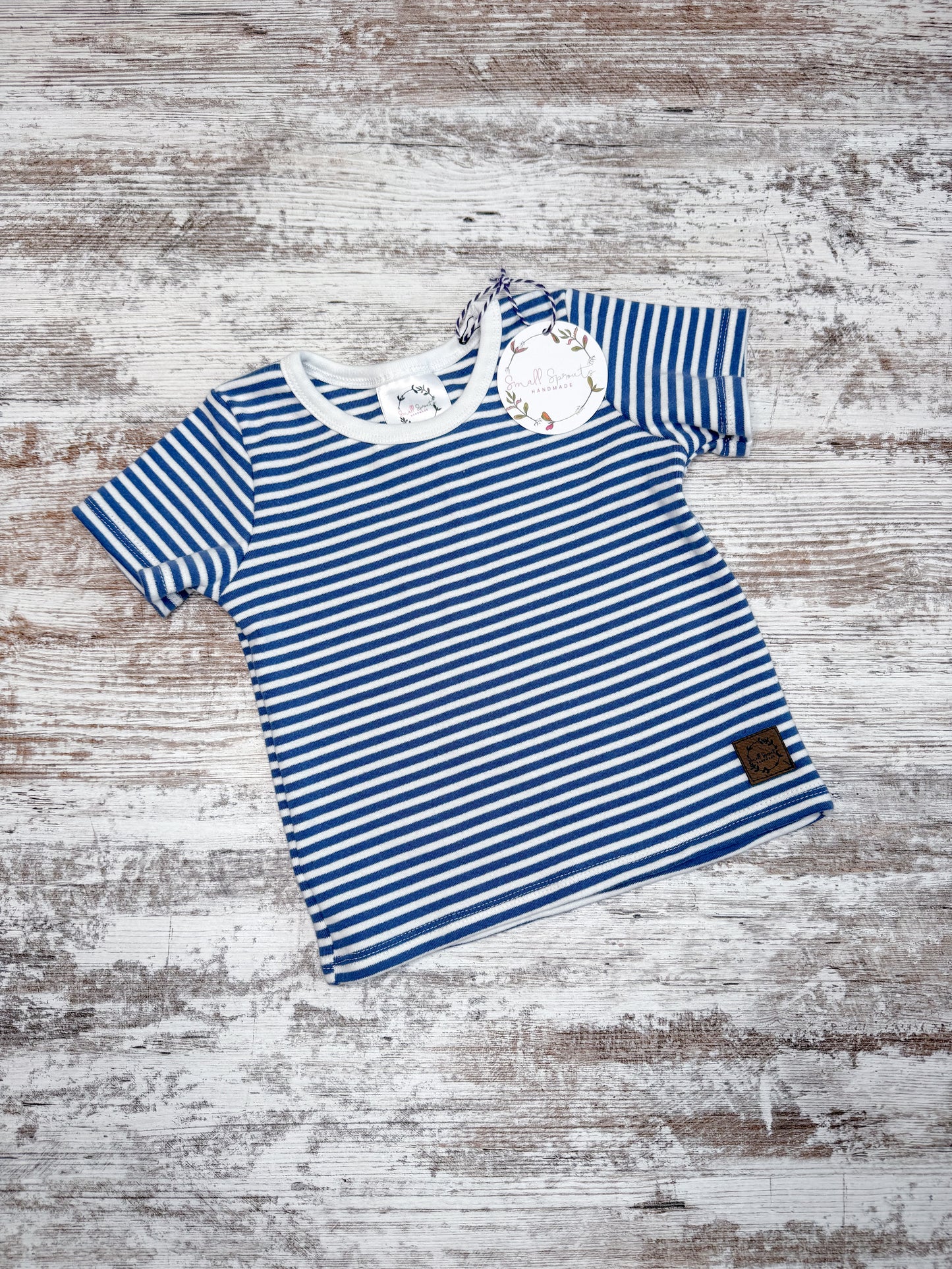 Basic Tee-Navy Stripes