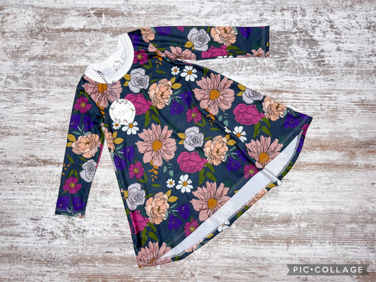 T-Shirt Dress-Jewel Floral