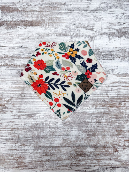 Drool Bib-Pointsettias