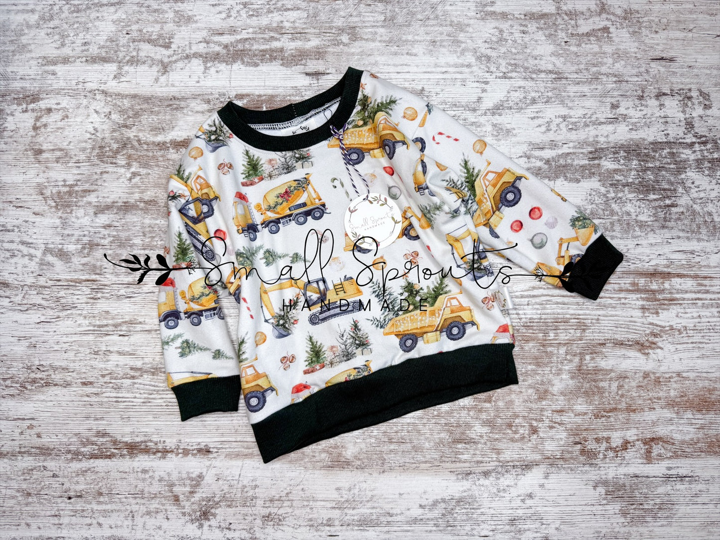 Lounge Sweatshirt-Christmas Trucks